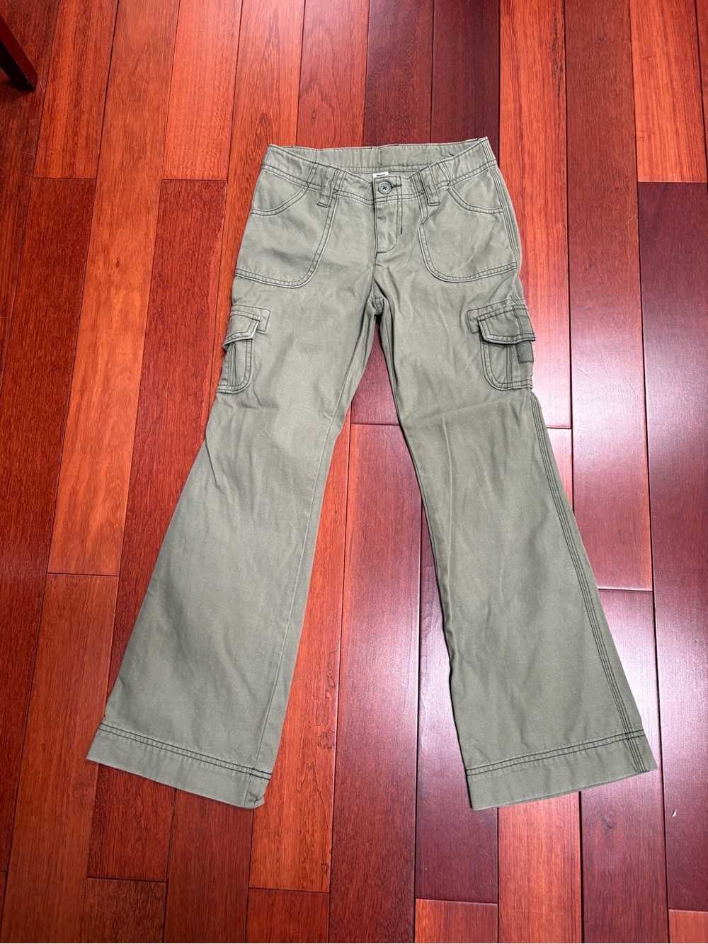 GAP Olive Green Cargo Flare Kids Pants